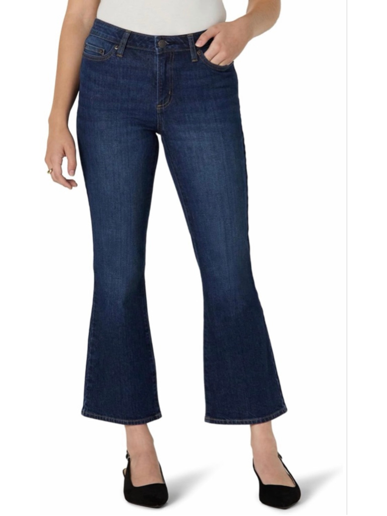 New Medium Stretch Mid-Rise Fashion-Forward Kick Crop Jeans 14